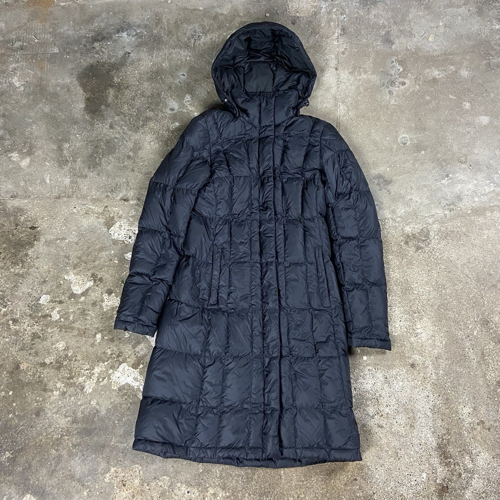 North Face Goose Down Puffer Parka Jacket Women's Size Extra Small Black Fullzip